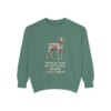 German Wirehaired Pointer Humor Sweatshirt, Light Green, front view