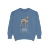 german-wirehaired-pointer-sweatshirt-latin-blue-jean German Wirehaired Pointer Latin Sweatshirt, Blue Jean, front view