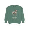 german-wirehaired-pointer-sweatshirt-latin-light-green German Wirehaired Pointer Latin Sweatshirt, Light Green, front view
