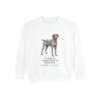 german-wirehaired-pointer-sweatshirt-latin-white German Wirehaired Pointer Latin Sweatshirt, White, front view