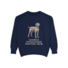 German Wirehaired Pointer Mom Sweatshirt, True Navy, front view