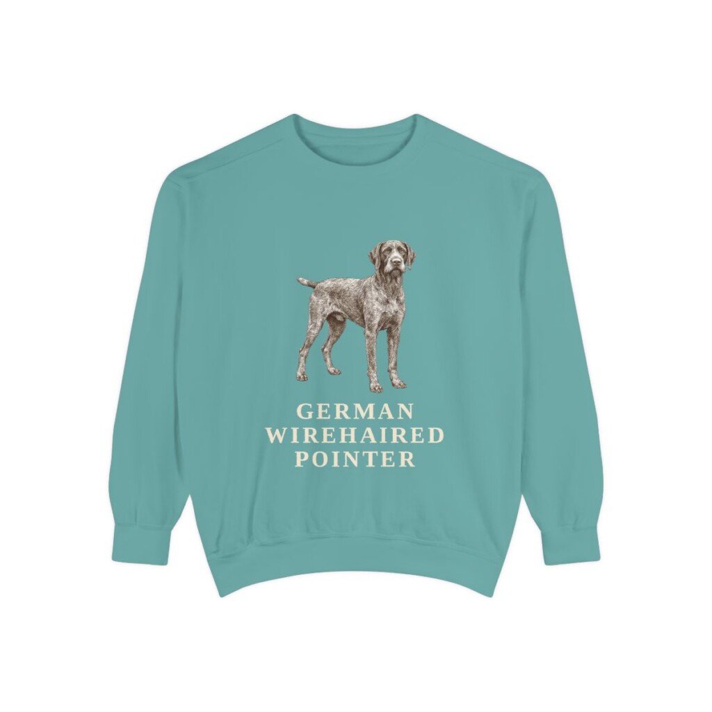 German Wirehaired Pointer Sweatshirt, Seafoam, front view
