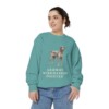 German Wirehaired Pointer Sweatshirt, Seafoam, person 2 front