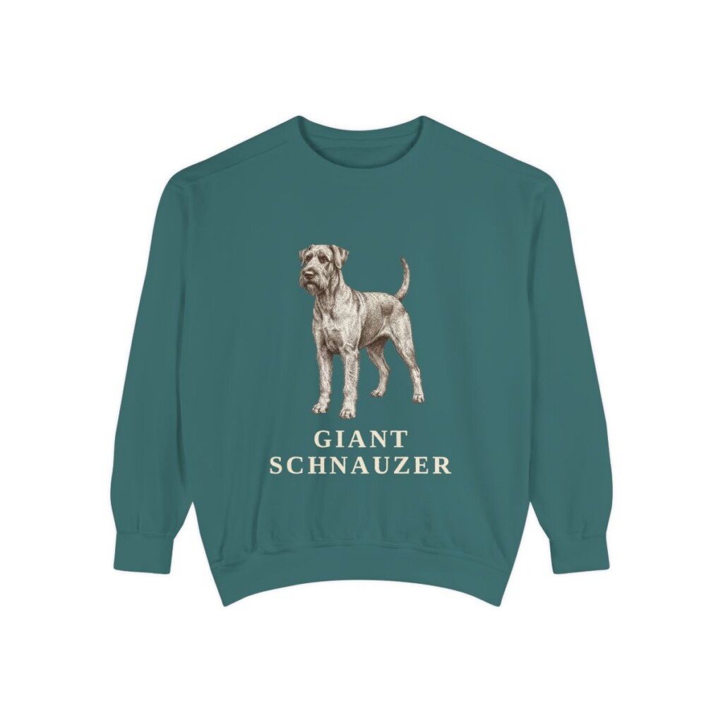 giant-schnauzer-sweatshirt-blue-spruce Giant Schnauzer Sweatshirt, Blue Spruce, front view
