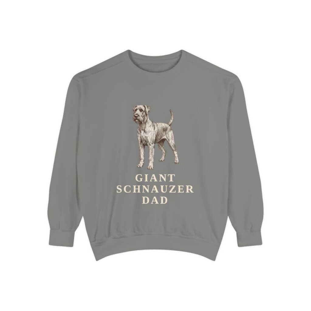 Giant Schnauzer Dad Sweatshirt, Grey, front view