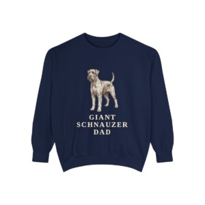Giant Schnauzer Dad Sweatshirt, True Navy, front view