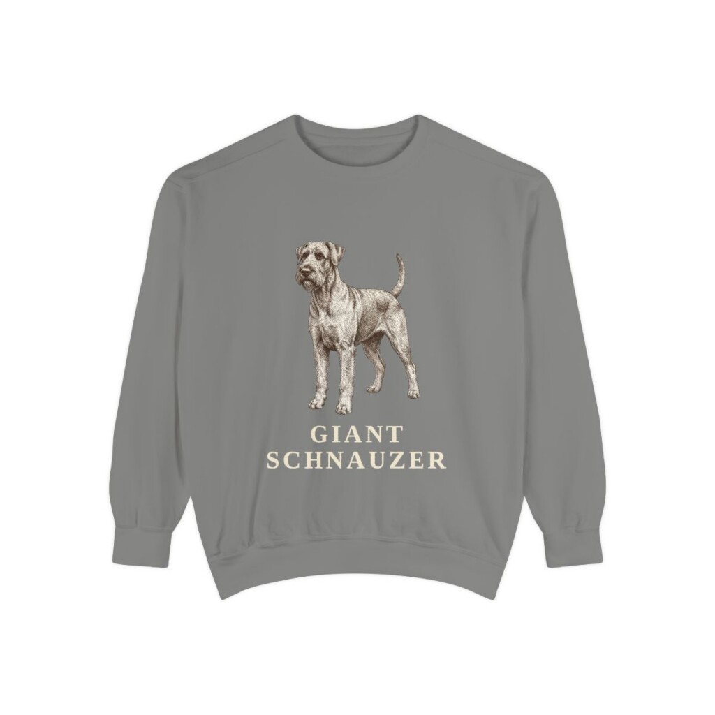 giant-schnauzer-sweatshirt-grey Giant Schnauzer Sweatshirt, Grey, front view