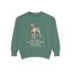 Giant Schnauzer Humor Sweatshirt, Light Green, front view