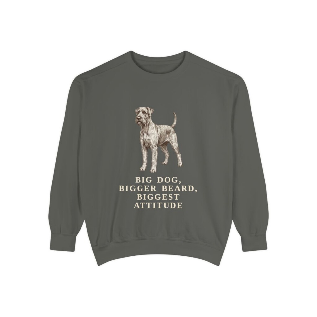 Giant Schnauzer Humor Sweatshirt, Pepper, front view