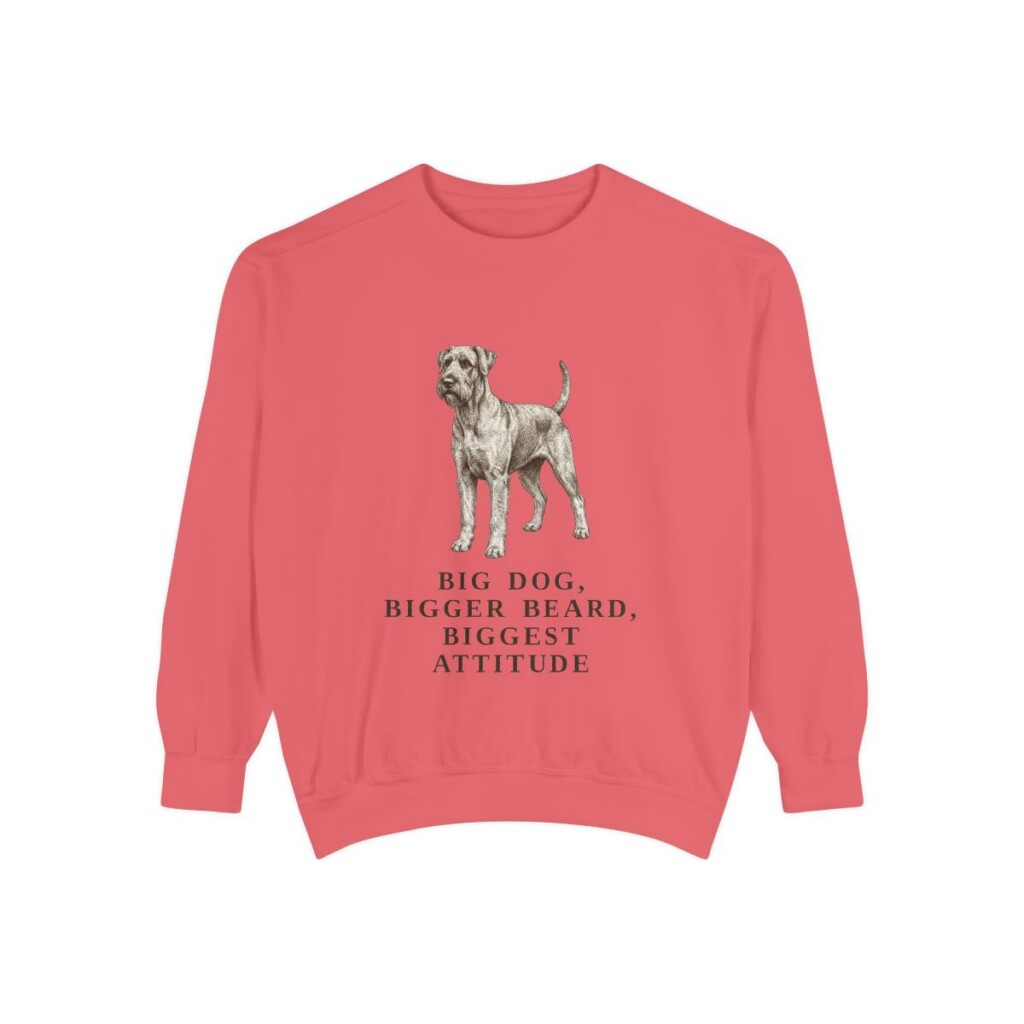 Giant Schnauzer Humor Sweatshirt, Watermelon, front view