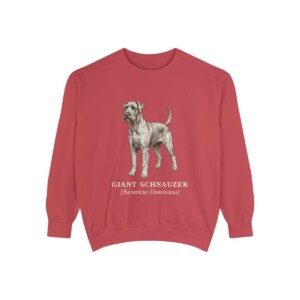 Giant Schnauzer Latin Sweatshirt, Crimson, front view