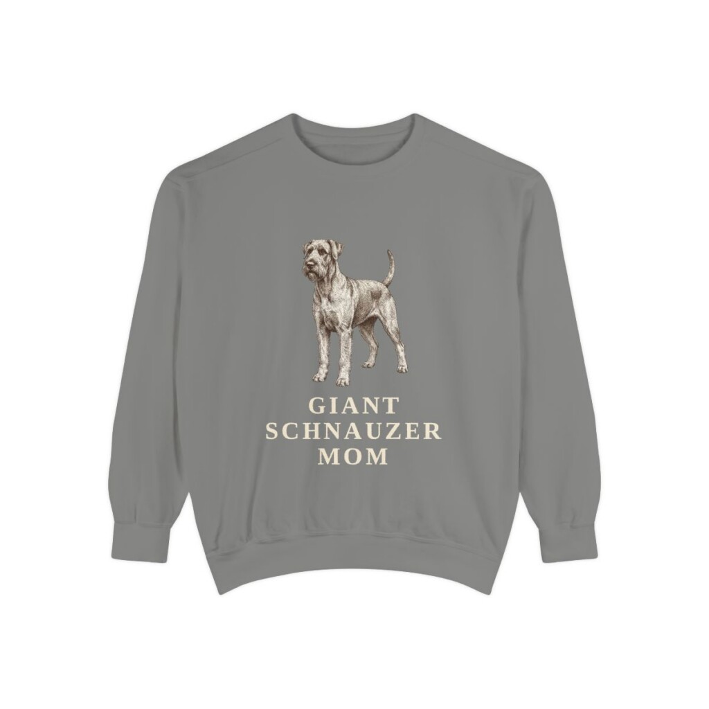 giant-schnauzer-sweatshirt-mom-grey-1 Giant Schnauzer Mom Sweatshirt, Grey, front view
