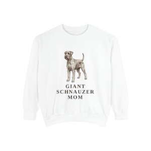 Giant Schnauzer Mom Sweatshirt, White, front view
