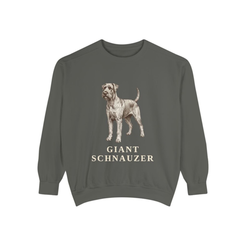 giant-schnauzer-sweatshirt-pepper Giant Schnauzer Sweatshirt, Pepper, front view