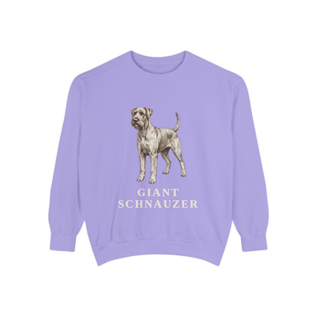 giant-schnauzer-sweatshirt-violet Giant Schnauzer Sweatshirt, Violet, front view