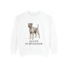 giant-schnauzer-sweatshirt-white Giant Schnauzer Sweatshirt, White, front view