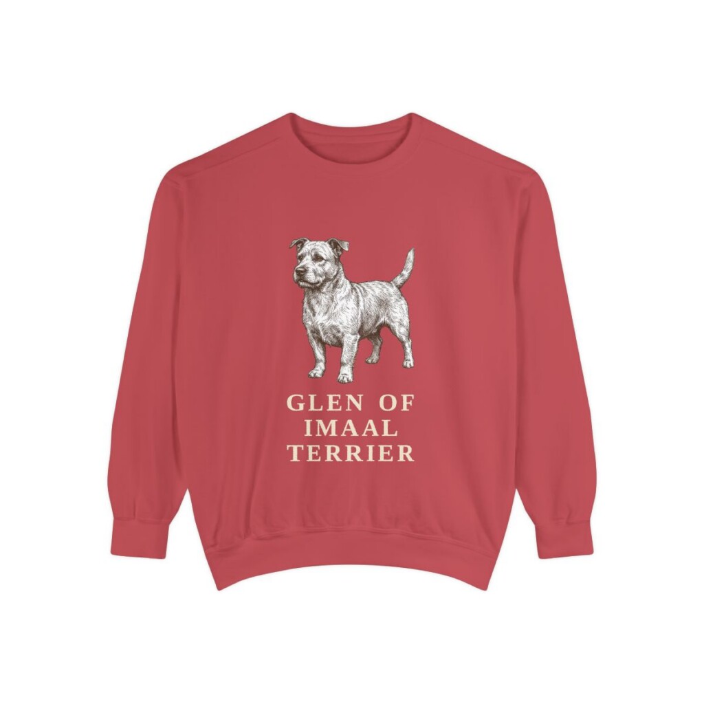 Glen of Imaal Terrier Sweatshirt, Crimson, front view