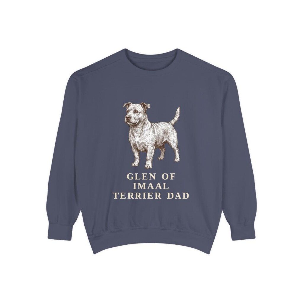Glen of Imaal Terrier Dad Sweatshirt, Denim, front view