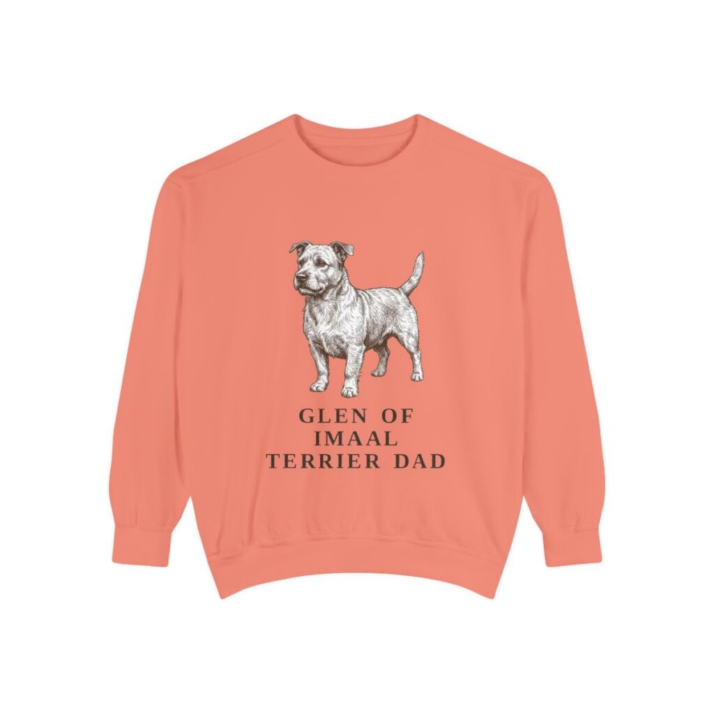 Glen of Imaal Terrier Dad Sweatshirt, Terracotta, front view