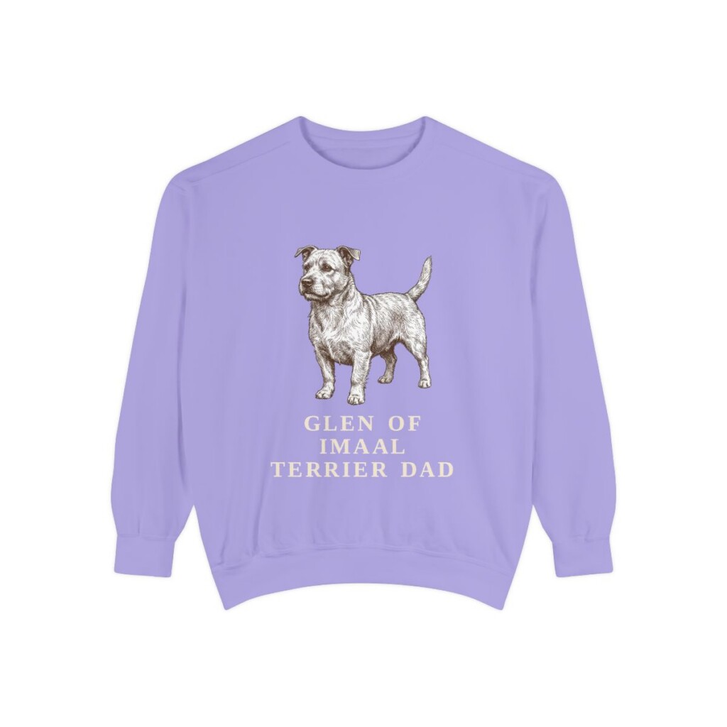 Glen of Imaal Terrier Dad Sweatshirt, Violet, front view