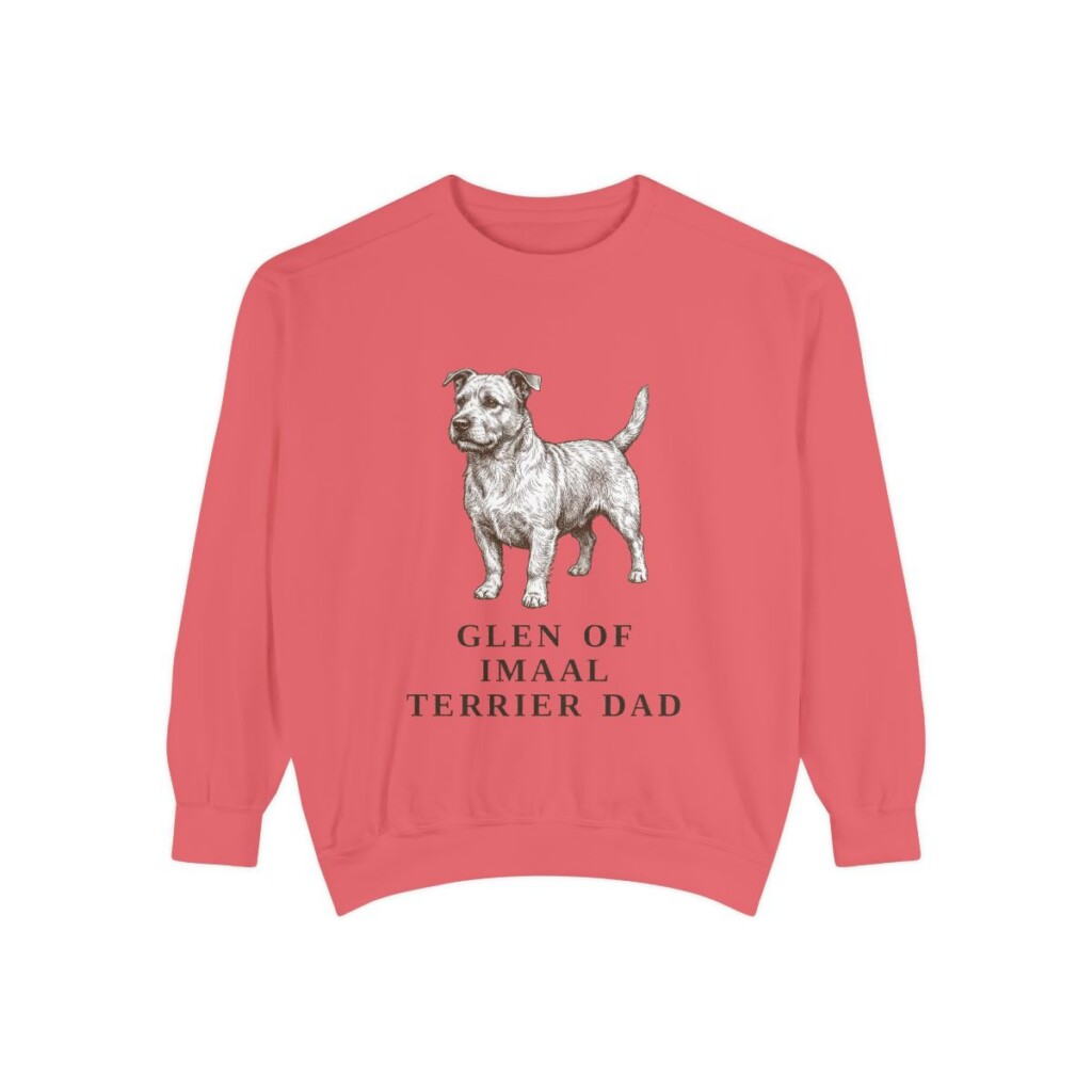 Glen of Imaal Terrier Dad Sweatshirt, Watermelon, front view