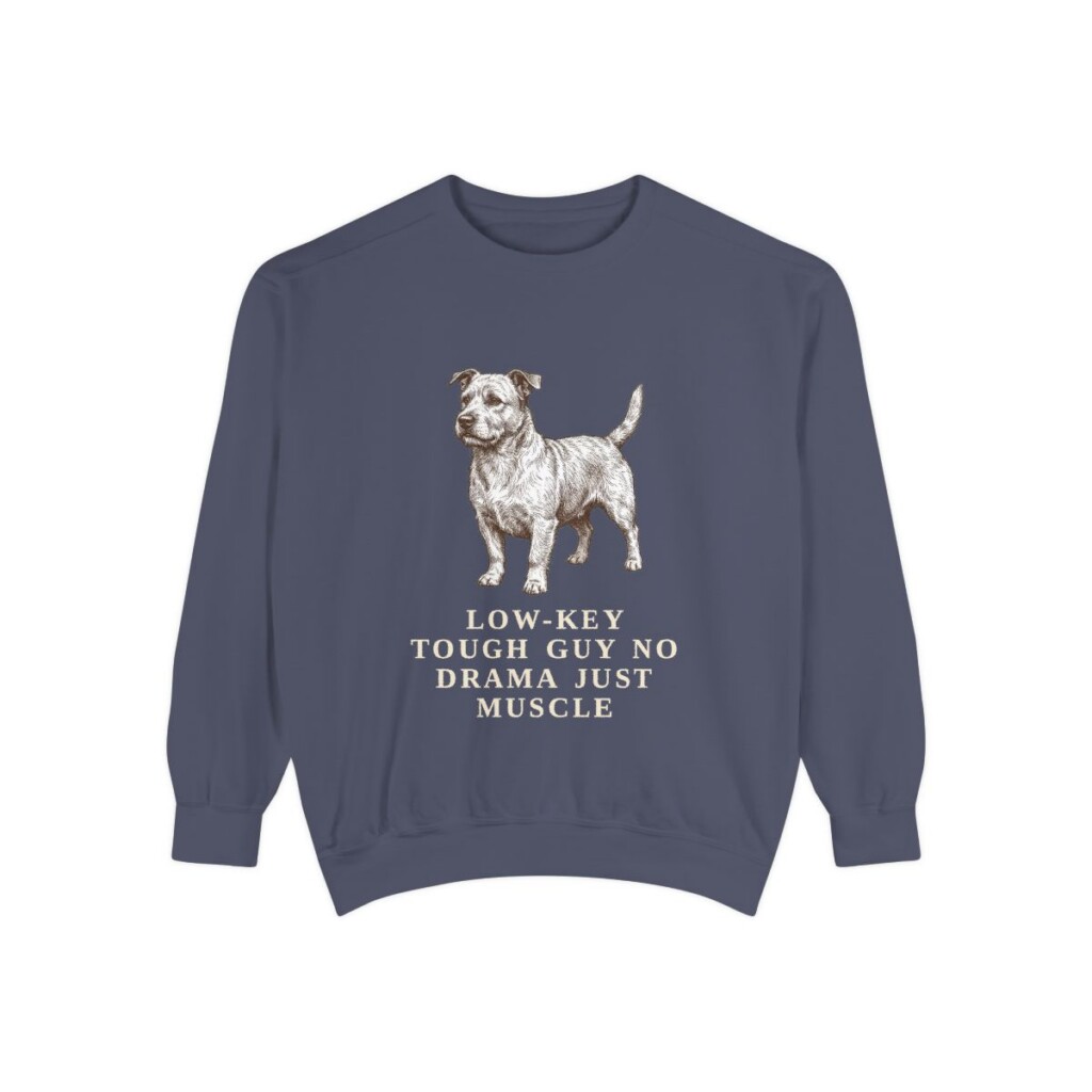Glen of Imaal Terrier Humor Sweatshirt, Denim, front view