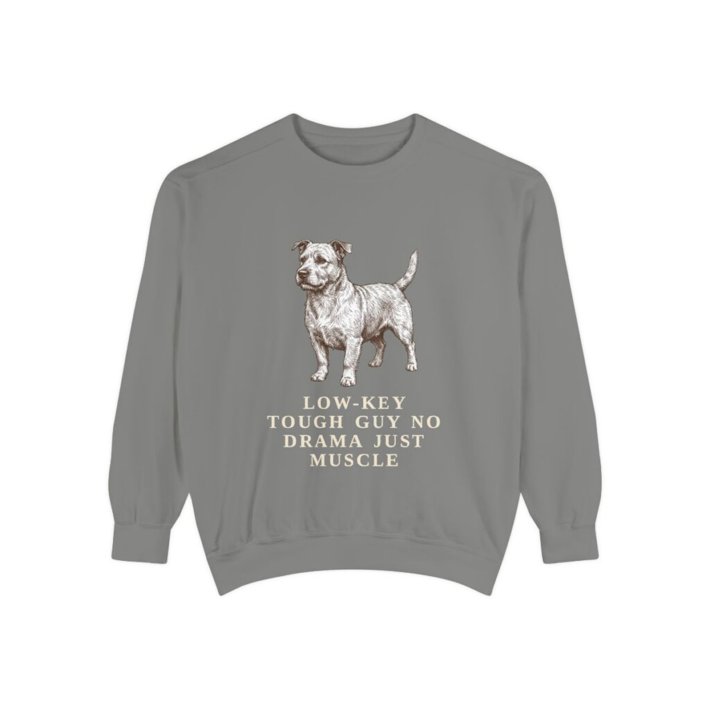 Glen of Imaal Terrier Humor Sweatshirt, Grey, front view