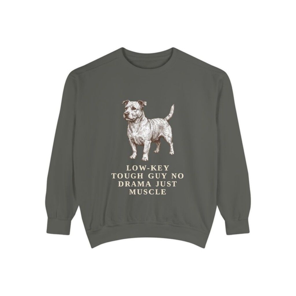 Glen of Imaal Terrier Humor Sweatshirt, Pepper, front view