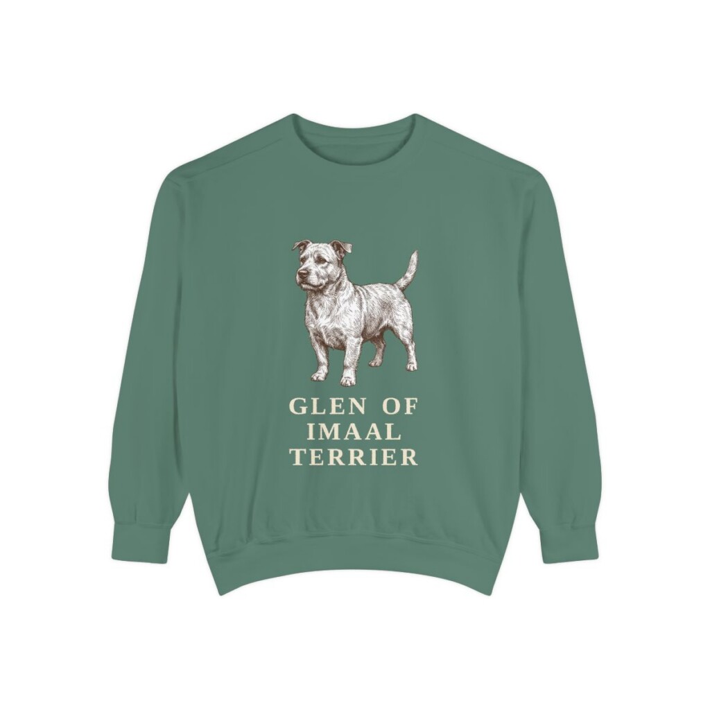 Glen of Imaal Terrier Sweatshirt, Light Green, front view