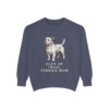 Glen of Imaal Terrier Mom Sweatshirt, Denim, front view