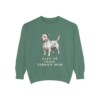 Glen of Imaal Terrier Mom Sweatshirt, Light Green, front view