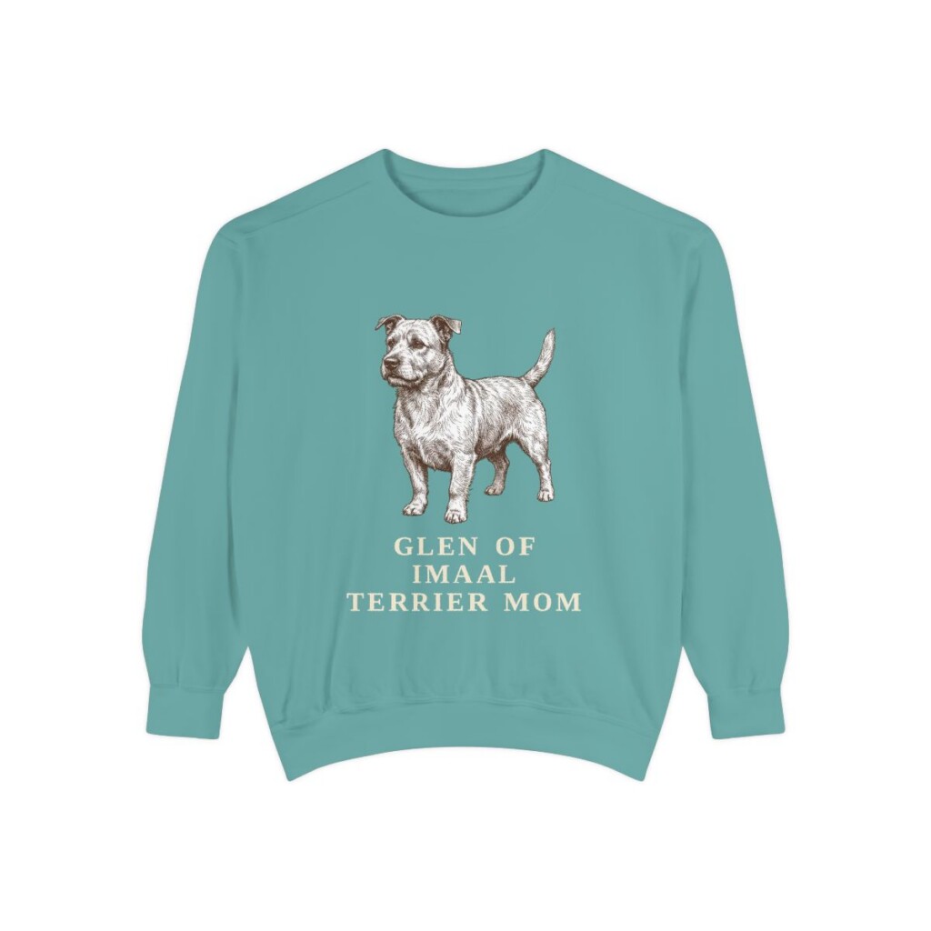 Glen of Imaal Terrier Mom Sweatshirt, Seafoam, front view