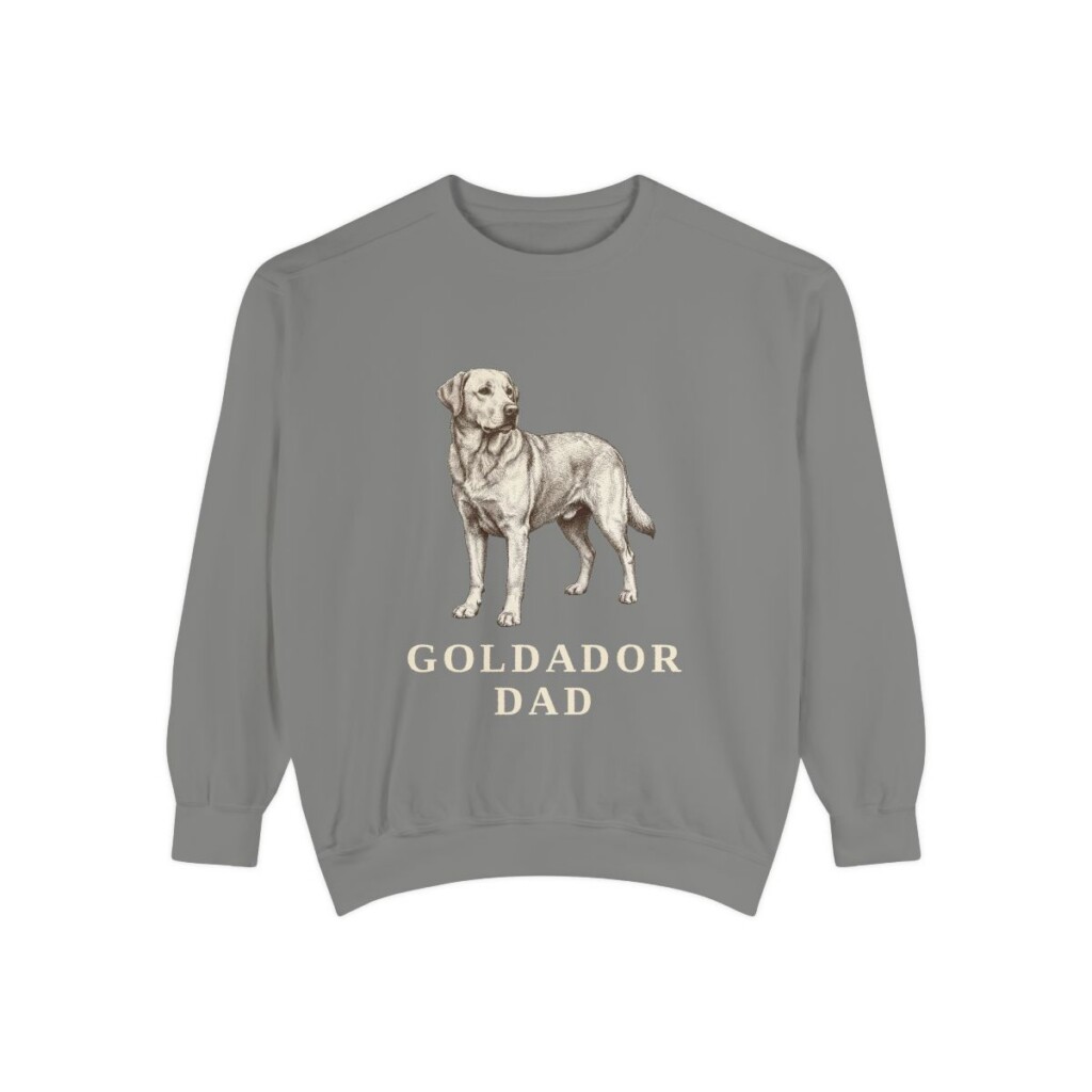 Goldador Dad Sweatshirt, Grey, front view