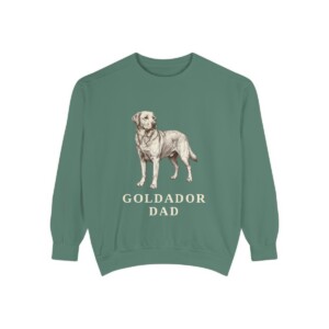 Goldador Dad Sweatshirt, Light Green, front view
