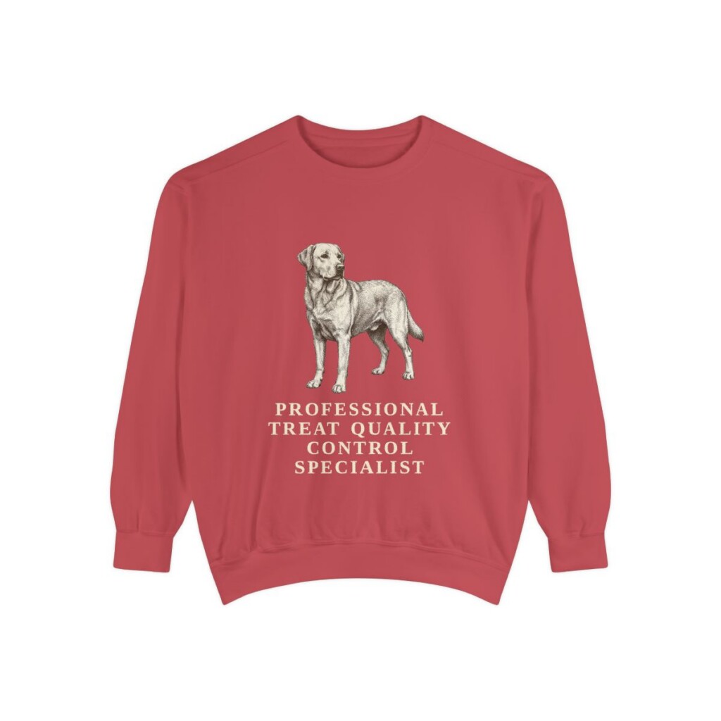goldador-sweatshirt-humor-crimson Goldador Humor Sweatshirt, Crimson, front view