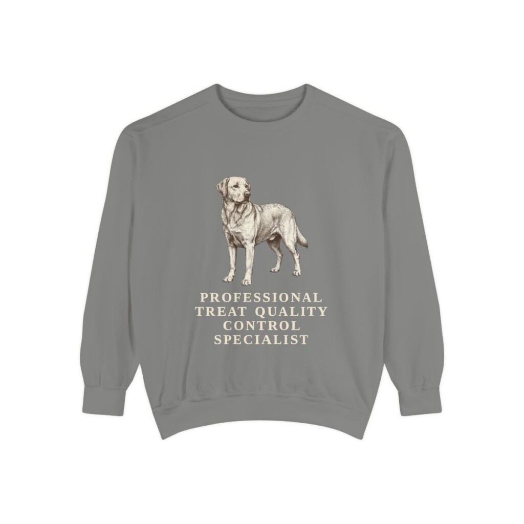 goldador-sweatshirt-humor-grey Goldador Humor Sweatshirt, Grey, front view