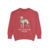 Goldador Mom Sweatshirt, Crimson, front view
