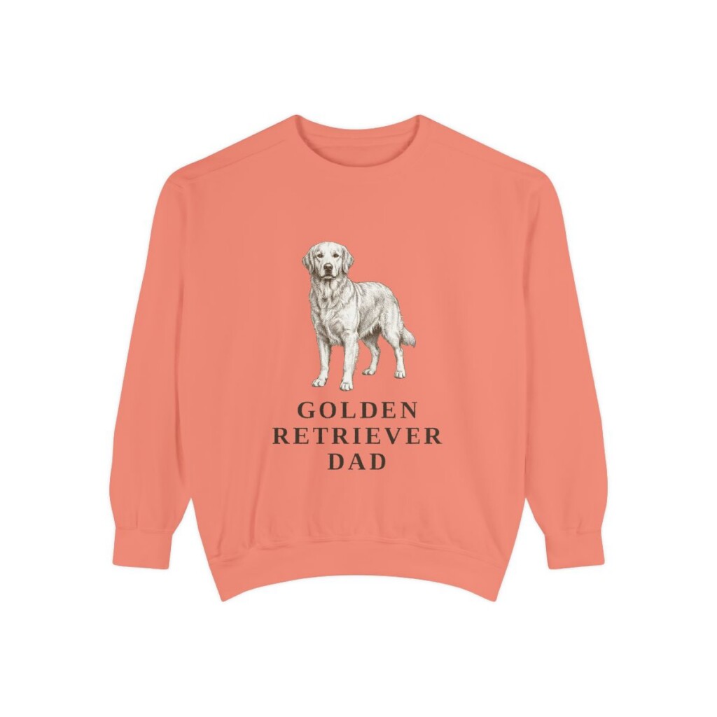 Golden Retriever Dad Sweatshirt, Terracotta, front view