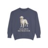 Golden Retriever Sweatshirt, Denim, front view