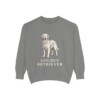 Golden Retriever Sweatshirt, Grey, front view