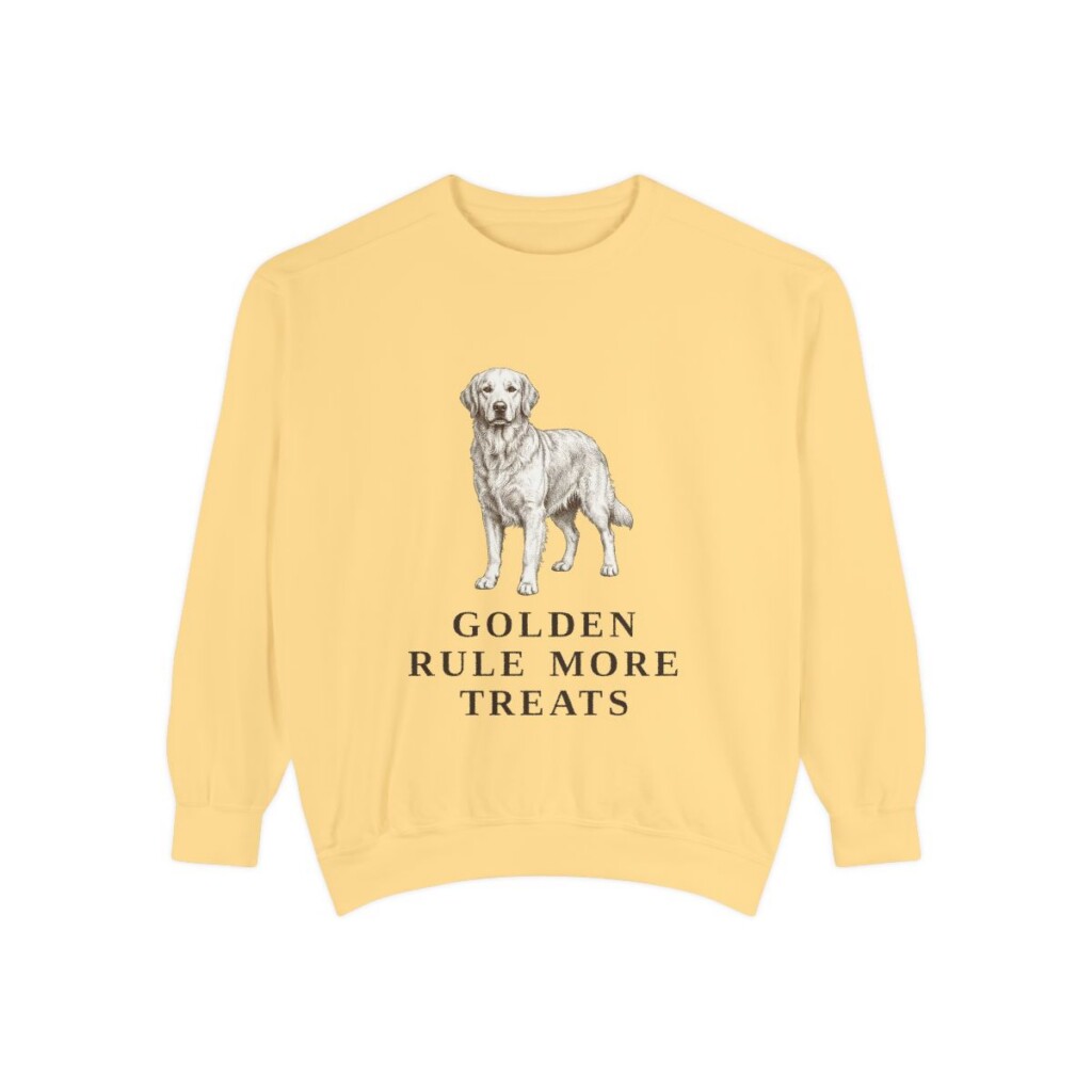 Golden Retriever Humor Sweatshirt, Butter, front view