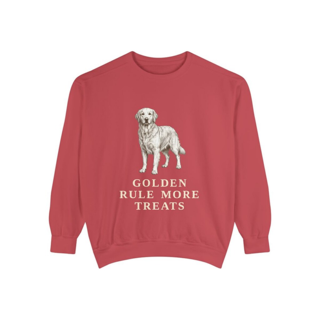 Golden Retriever Humor Sweatshirt, Crimson, front view