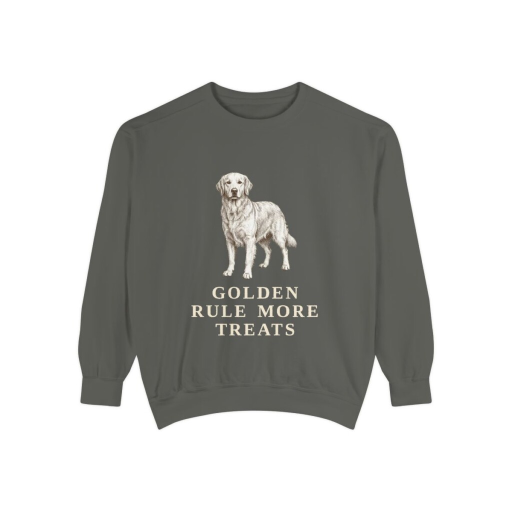 Golden Retriever Humor Sweatshirt, Pepper, front view