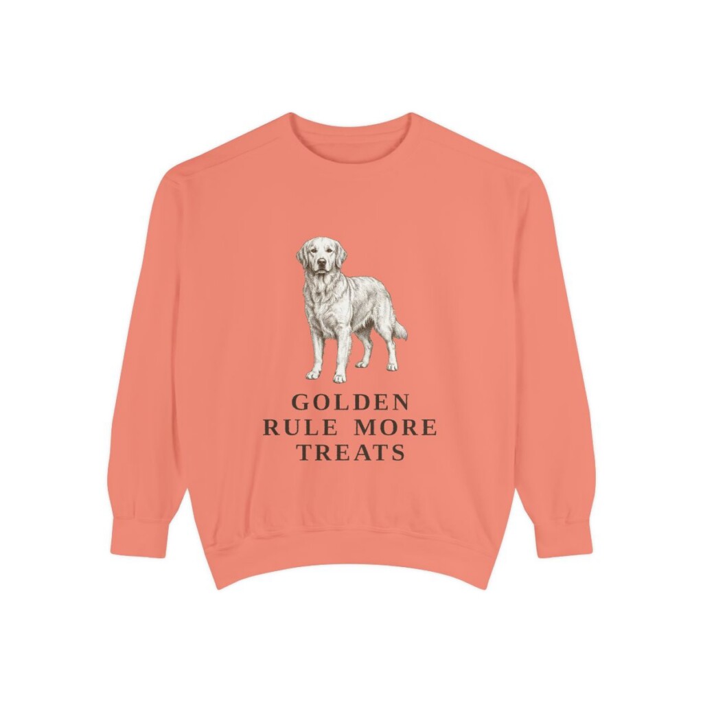 Golden Retriever Humor Sweatshirt, Terracotta, front view