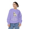 Golden Retriever Humor Sweatshirt, Violet, person 2 front