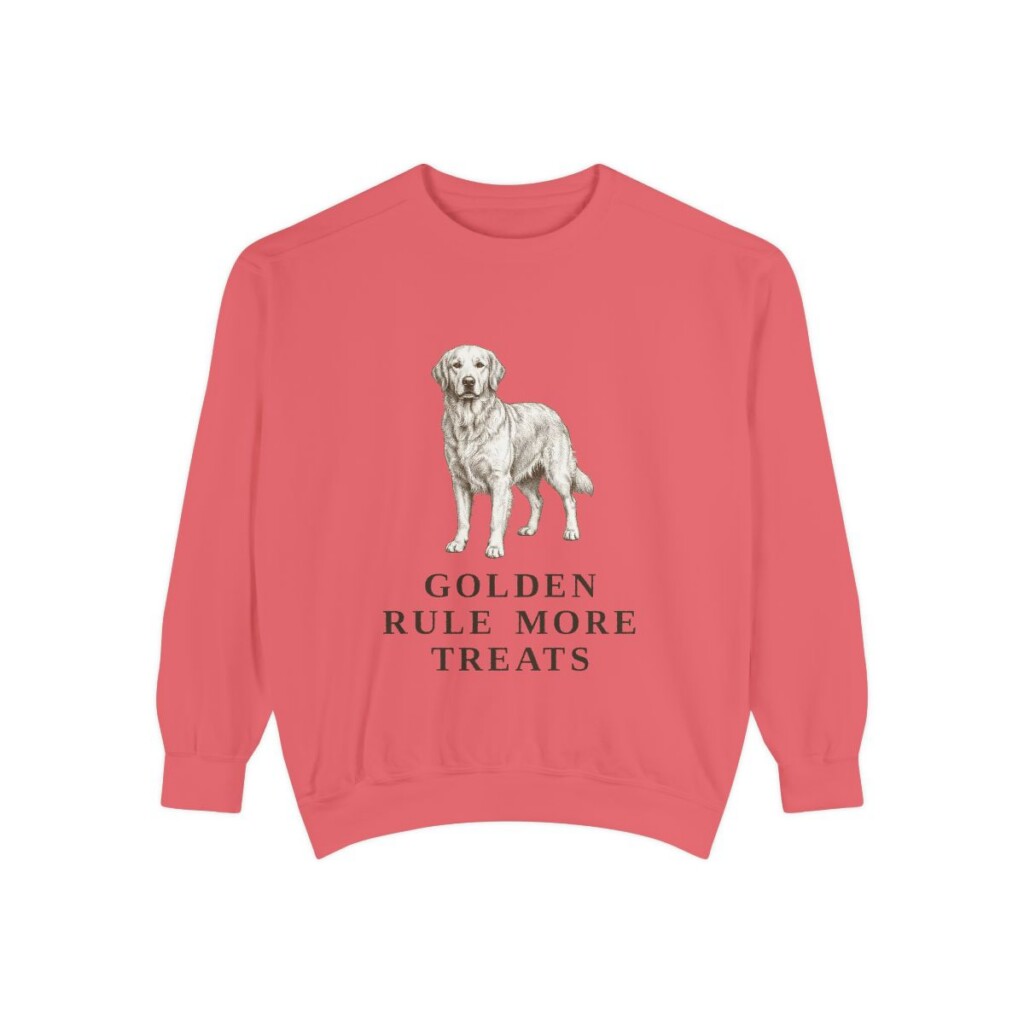 Golden Retriever Humor Sweatshirt, Watermelon, front view