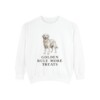 Golden Retriever Humor Sweatshirt, White, front view
