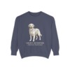Golden Retriever Latin Sweatshirt, Denim, front view