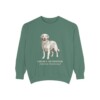 Golden Retriever Latin Sweatshirt, Light Green, front view