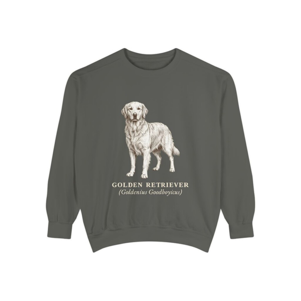 Golden Retriever Latin Sweatshirt, Pepper, front view